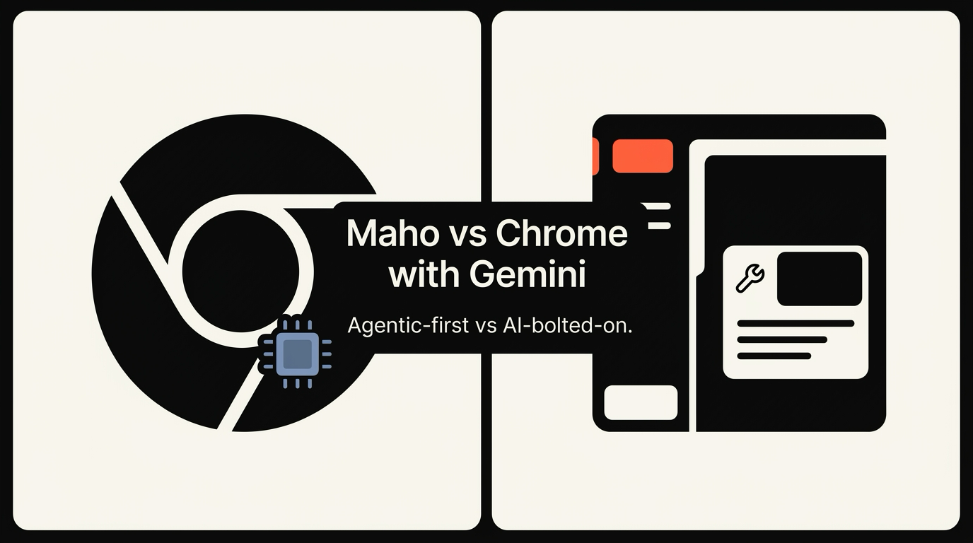 Chrome with Gemini and Maho, side by side
